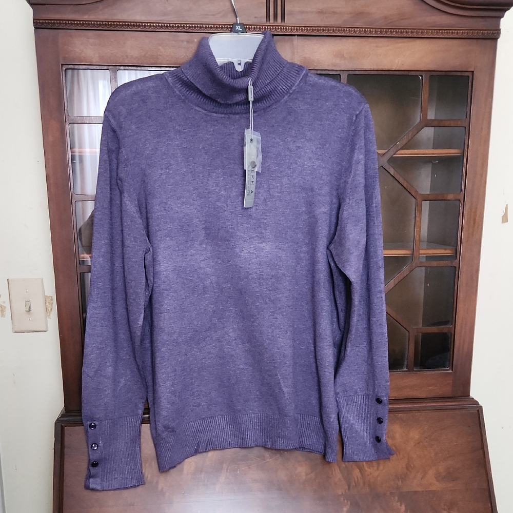 Joseph A Purple Turtleneck Sweater